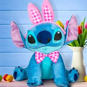 💙NWT💙SOLDOUT💙HUGE DISNEY STITCH EASTER BUNNY RABBIT GREETER PLUSH🔥RARE🔥